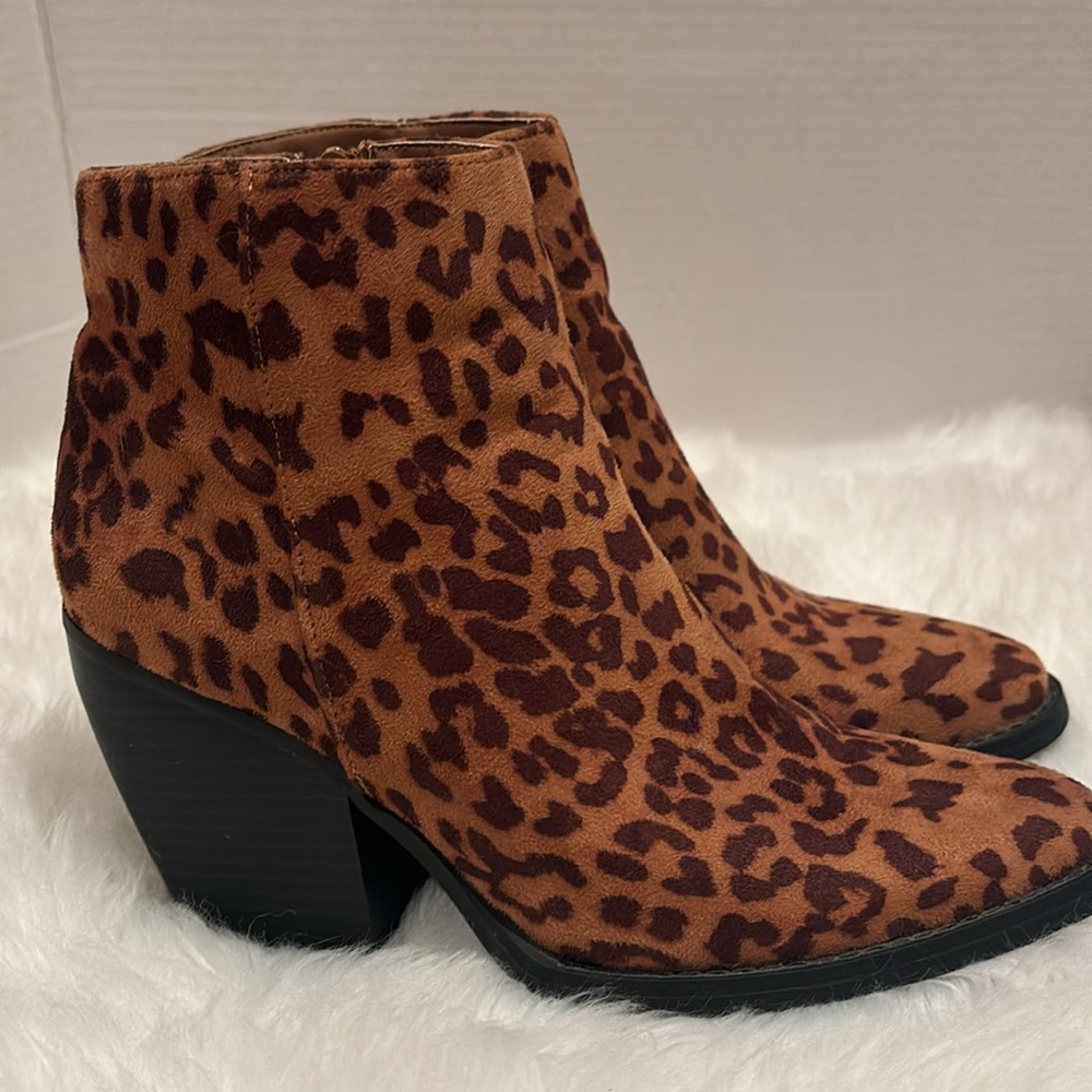 Leopard Print Ankle Boots